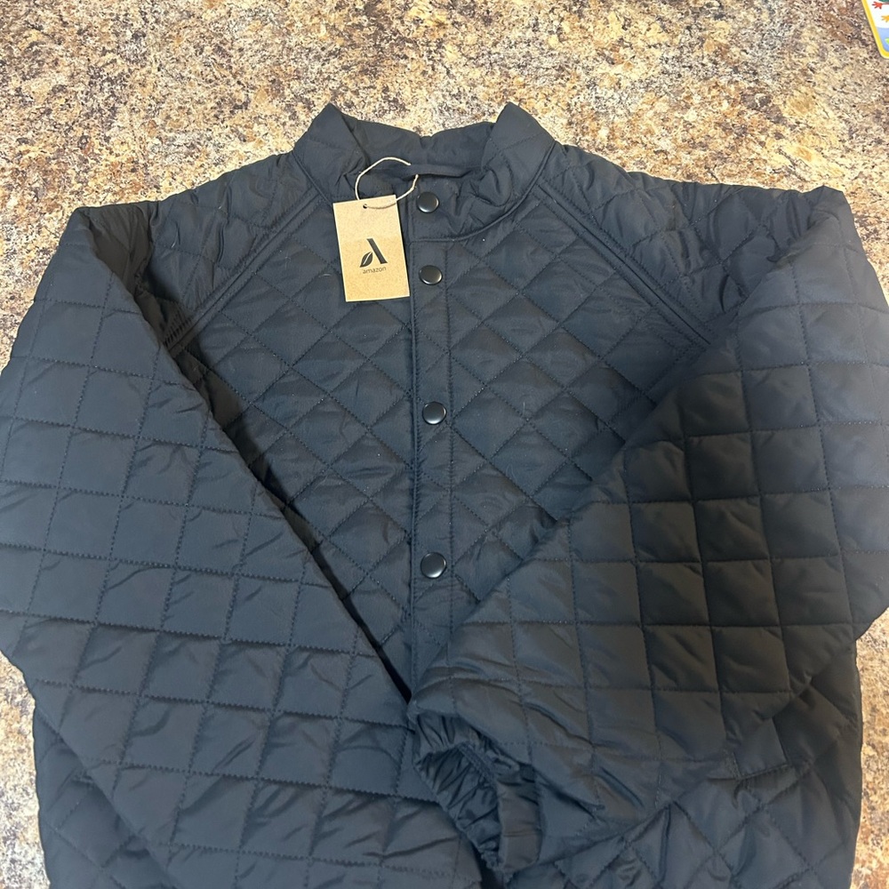 Amazon Kids Black Quilted Puffer Jacket
